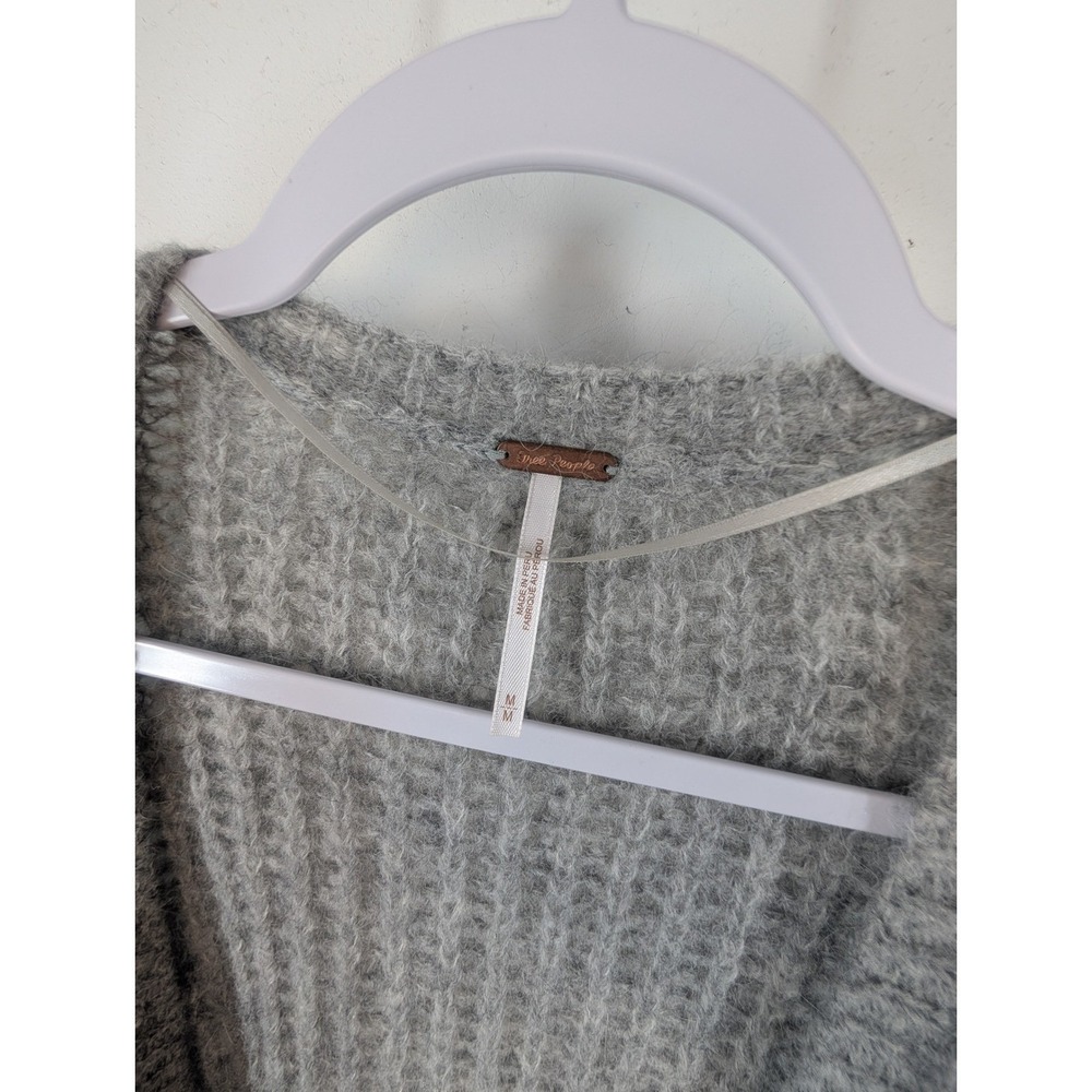 Cozy Ribbed Open-Front Cardigan - Gray - Picture 4 of 8